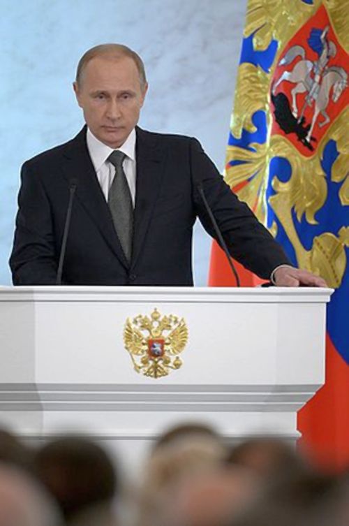 Владимир Путин - Послание президента Федеральному Собранию. Фото пресс-службы Президента России