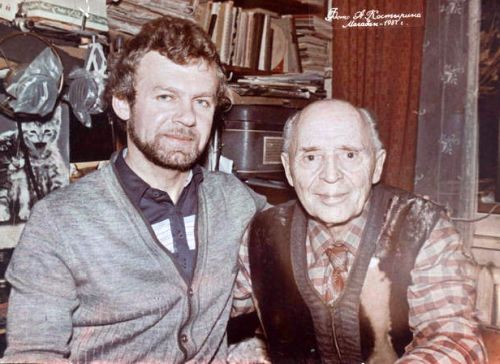 Столичный ученый, бывший хабаровчанин Евгений Черносвитов и Вадим Козин. Фото А. Костырина. Магадан, 1987 г.