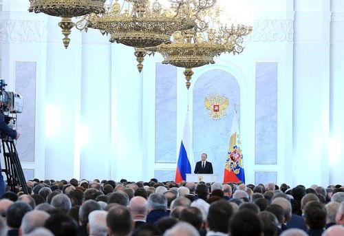 Послание президента России в Георгиевском зале Кремля