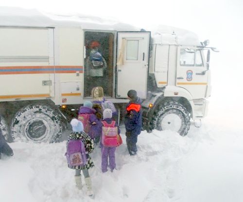 Курильск. Метель