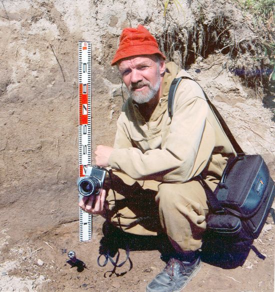 Автор статьи в археологической экспедиции