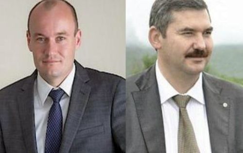 Министр спорта и молодёжной политики Сахалинской области А.В. Зайцев (слева), и.о. жилищно-коммунального хозяйства Сахалинской области министра Зайцев Д.В.