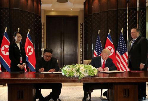 Ким Чен Ын и Дональд Трамп