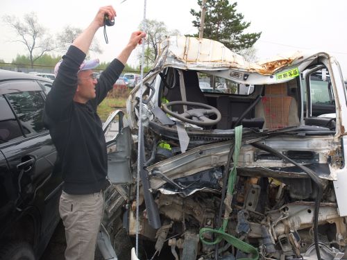 Тот самый "Ниссан Атлас", в котором погиб Александр Максименко. Фото автора
