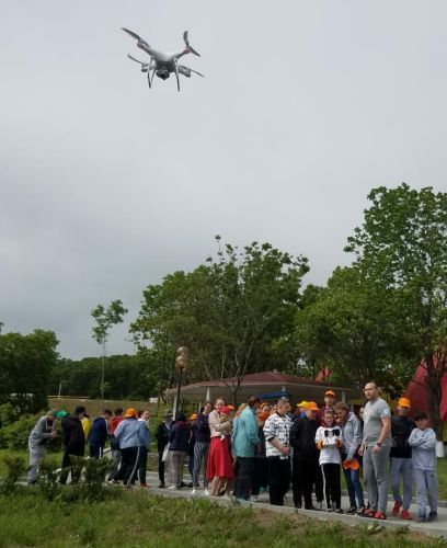 ВДЦ "Океан" - дрон в воздухе.  Фото Евгения Лепешкина