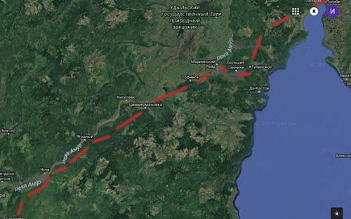 Мостовой переход проляжет от станции Селихино близ Комсомольска-на-Амуре Хабаровского края до поселка Ныш на северо-востоке Сахалина.