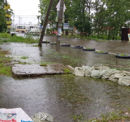 На ул. Приморской в Хабаровске