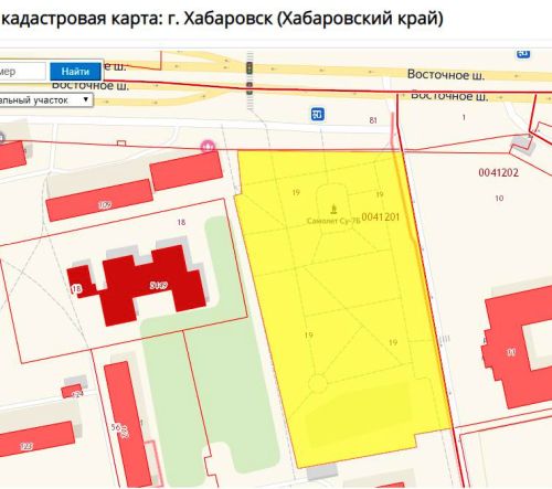 Сквер с кадастровым номером 27:23:0041201:19