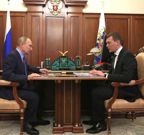 Владимир Путин и Михаил Дегтярев