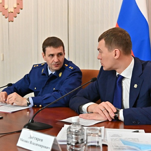 Замгенпрокурора РФ Дмитрий Демешин и врио губернатора края Михаил Дегтярев