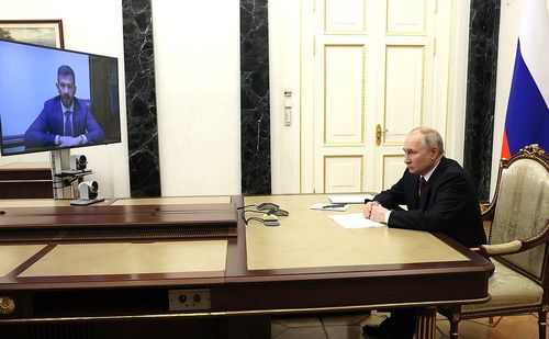 Встреча Владимира Путина с Владиславом Кузнецовым (в режиме видеоконференции).