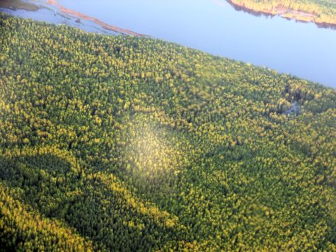 Съемки с полета самолета Бе-200ЧС Авиационно-спасательного центра ДВРЦ МЧС России из Хабаровска в район поиска вертолета Ми-8 в районе П. Осипенко. Дата 7 июня 2013 года. Фото предоставлены пресс-службой ГУ МЧС России по Хабаровскому краю.