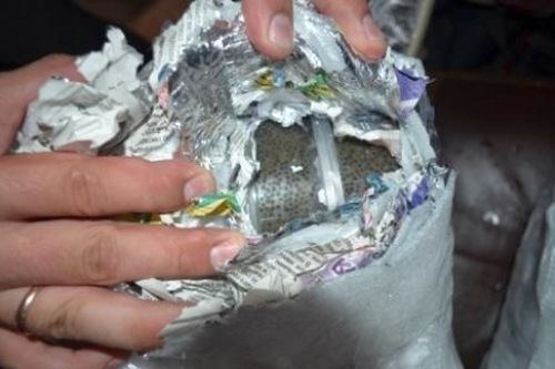 Черная икра была тщательно упакована в контейнеры