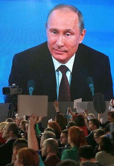 Пресс-конференция Владимира Путина. Фото пресс-службы Президента России