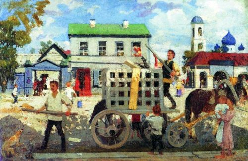 Ловля бездомных собак. Рис. Василия Сурикова