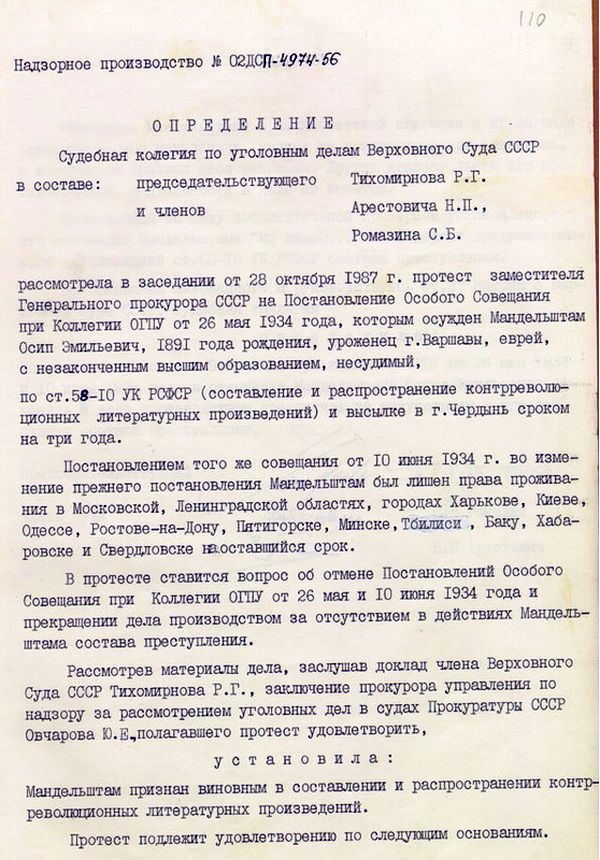 Определение Судебной коллегии по уголовным делам Верховного Суда СССР от 28 октября 1987 года.