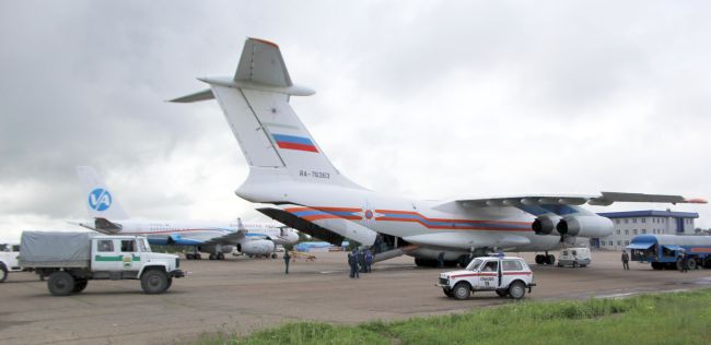 В Амурскую область прибыл гуманитарный груз. 10 августа, Благовещенск.