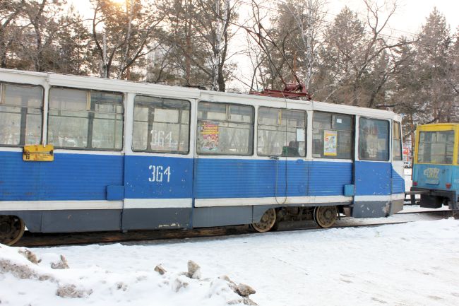 Трамвай маршрута №6 увезли на сцепке