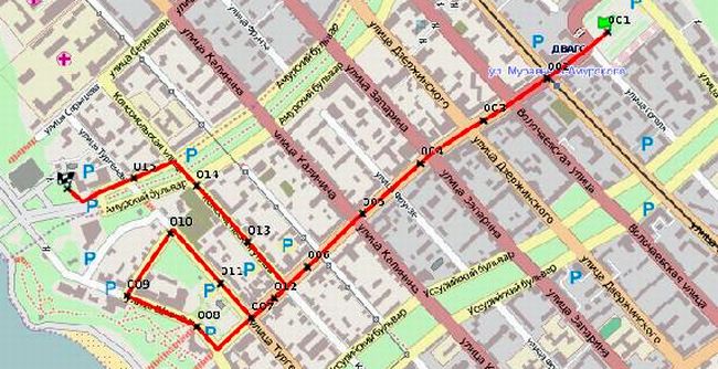 Маршрут эстафеты. Предоставлен службой коммуникаций эстафеты Паралимпийского огня «Сочи 2014».