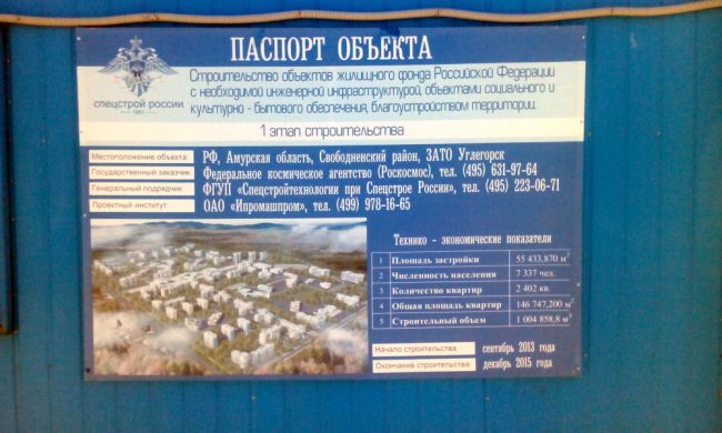Паспорт нового города - Циолковского: 1 этап застройки 55,4 тыс. кв.м - 2402 кв. для населения 7,3 тыс. чел. (нажмите, чтобы увеличить)