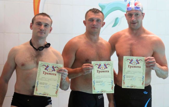 Прокуроры-победители: Алексей Барсуков (III место), Дмитрий Щекуров (I место) и Павел Пономарев (II место), слева направо.