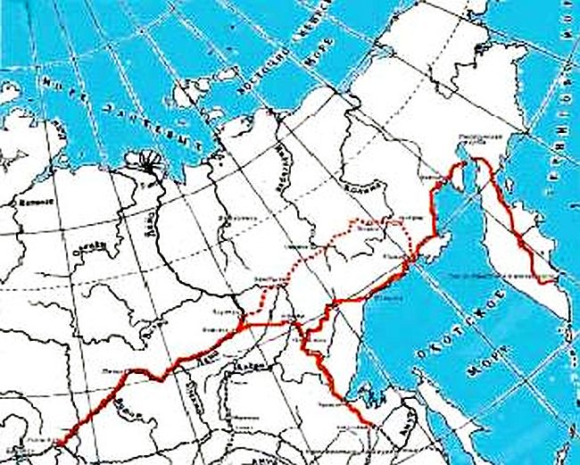 Рис. 1. Общая схема Ленско-Камчатской железнодорожной магистрали