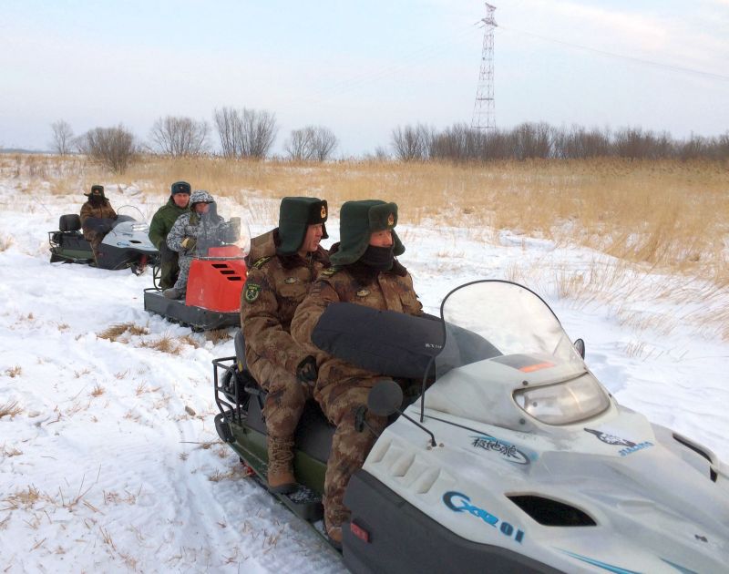 Совместная тренировка пограничников РФ и КНР на Большом Уссурийском острове.