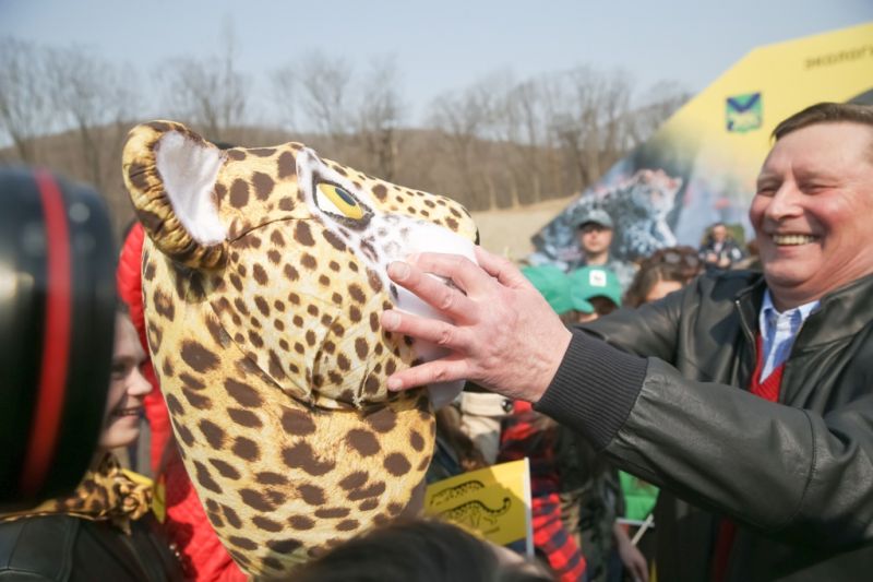 Сергей Иванов и леопард