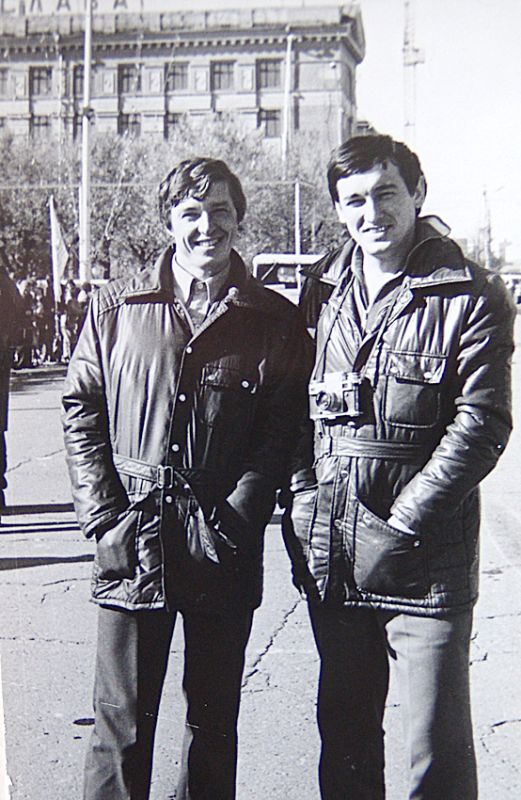 С напарником Владимиром Садовым. 1976  год.