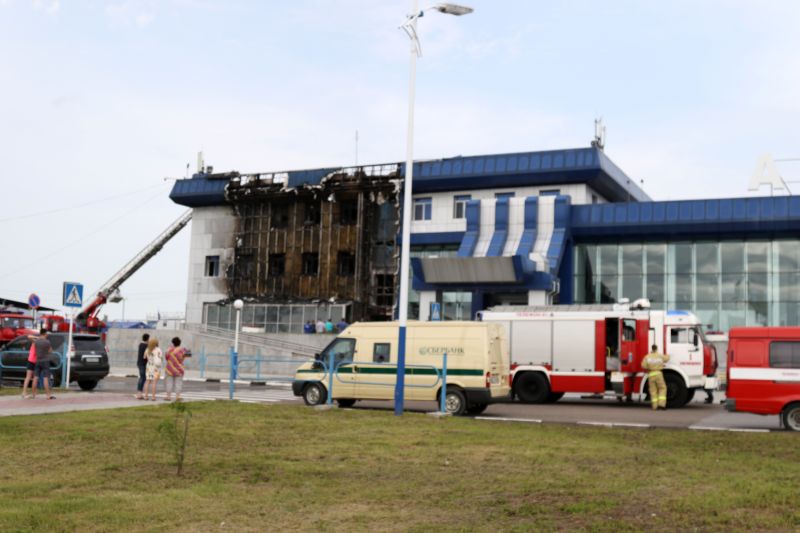 Аэровокзал Благовещенска. Фото пресс-службы ГУ МЧС России по Амурской области.