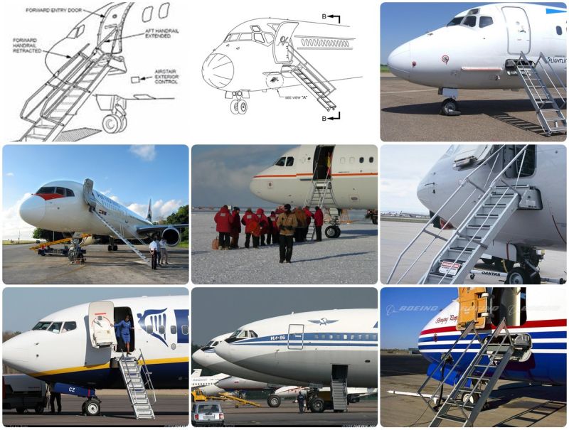 Бортовые трапы у разных самолетов