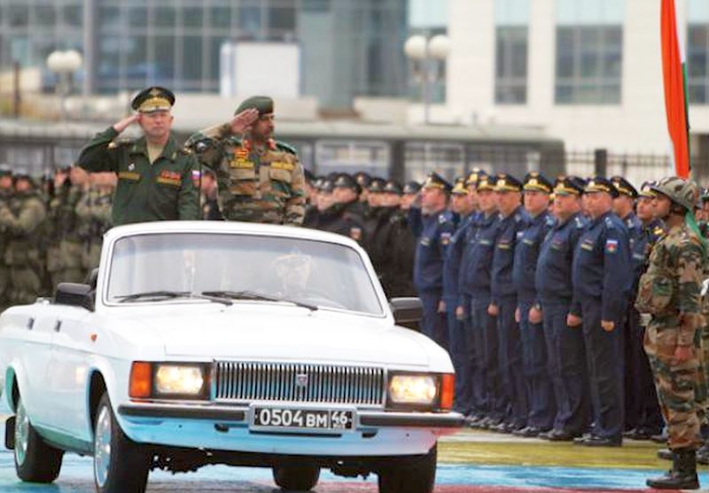 Торжественная церемония открытия совместного межвидового российско-индийского военного учения «Индра-2017»