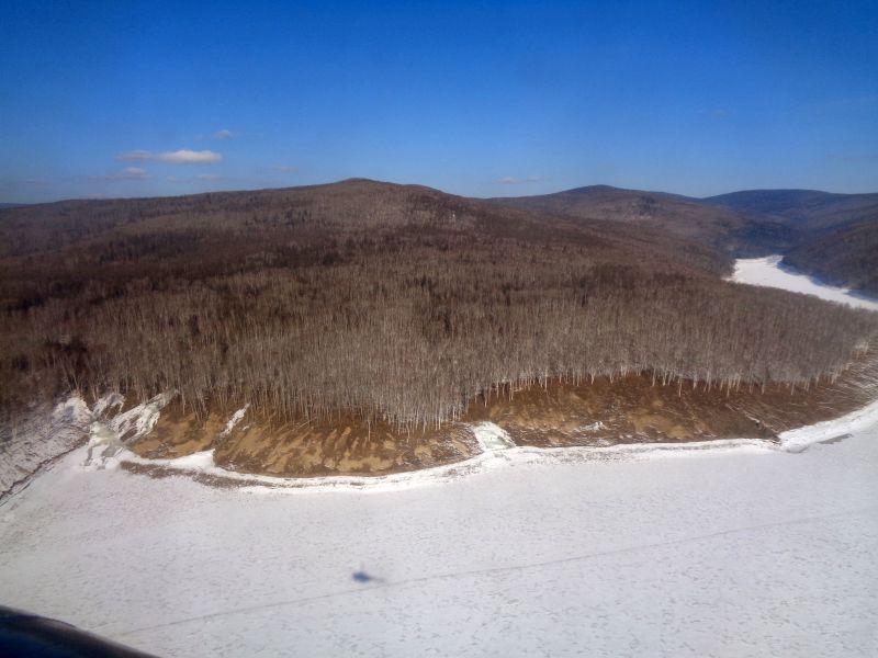 Следы заплеска цунами