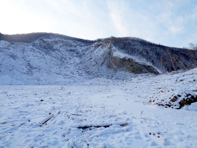 Стенка срыва оползня
