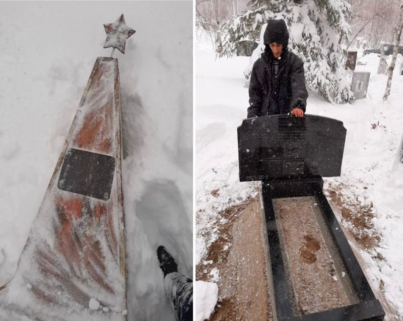 Вместо памятника-обелиска со звездой одним, появился общий, типовой, на всех. Захоронение останков лётчиков и десантников, погибших в двух авиационных катастрофах 1938 и 1951 гг. Фото: Пресс-служба администрации Комсомольска-на-Амуре