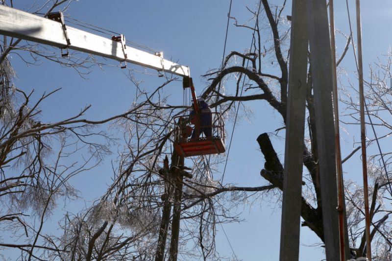 Энергетики, лесники, МЧС и военные восстанавливают электроснабжение острова Русский