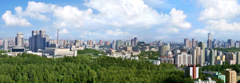 Часть города Пхеньяна.