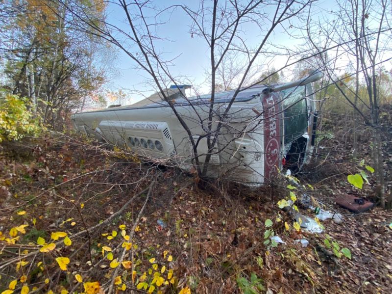 В Хабаровском крае пассажирский автобус попал в ДТП