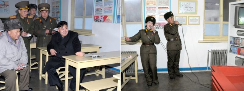 На мини-концерте солдат КНА. Январь 2012 г.