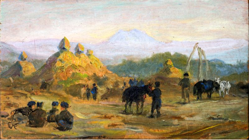 Собрание Третьяковых в Дальневосточном художественном музее. Поленов Василий Дмитриевич (1844–1927) «Пейзаж». «Передовые позиции». 1910-е.