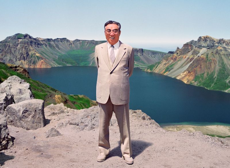 Великий вождь корейского народа Ким Ир Сен на горе Пэкту. Август 1989 года