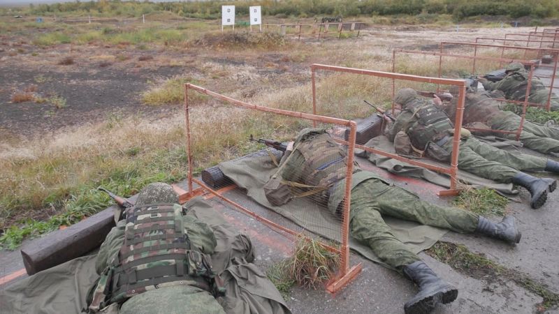 Камчатские резервисты проходят боевое слаживание на полигоне Радыгино