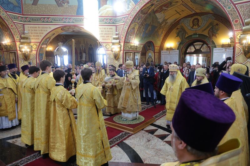 Чин великого освящения Камчатского морского собора совершил Святейший Патриарх Московский и всея Руси Кирилл