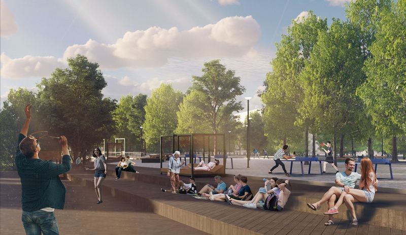 Фрагмент визуализации мастер-плана развития Биробиджана