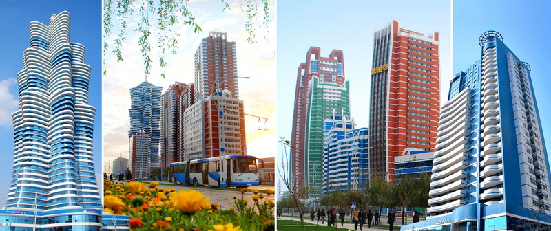 Жилые дома на улице ученых «Мирэ».