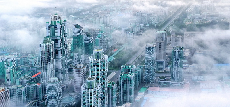 В районе Кымсусанского Дворца Солнца появилась энергосберегающая и «зеленая» улица, названная как «Рёмён».