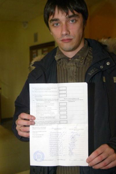 Пустой итоговый протокол результатов голосования с подписями и печатью