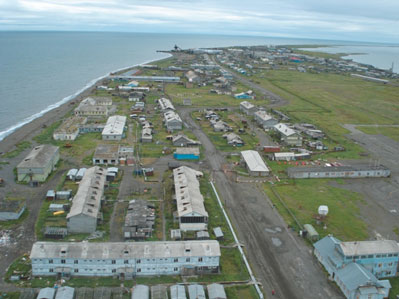 Поселок Корф, вид с птичьего полета.