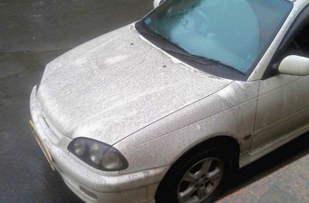 Машина, попав в район ТЭЦ, сразу перекрашивается