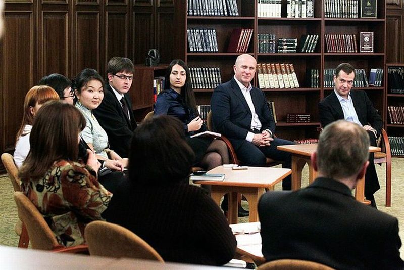 Встреча с представителями средств массовой информации Дальневосточного и Сибирского федеральных округов. Фото пресс-службы Президента России